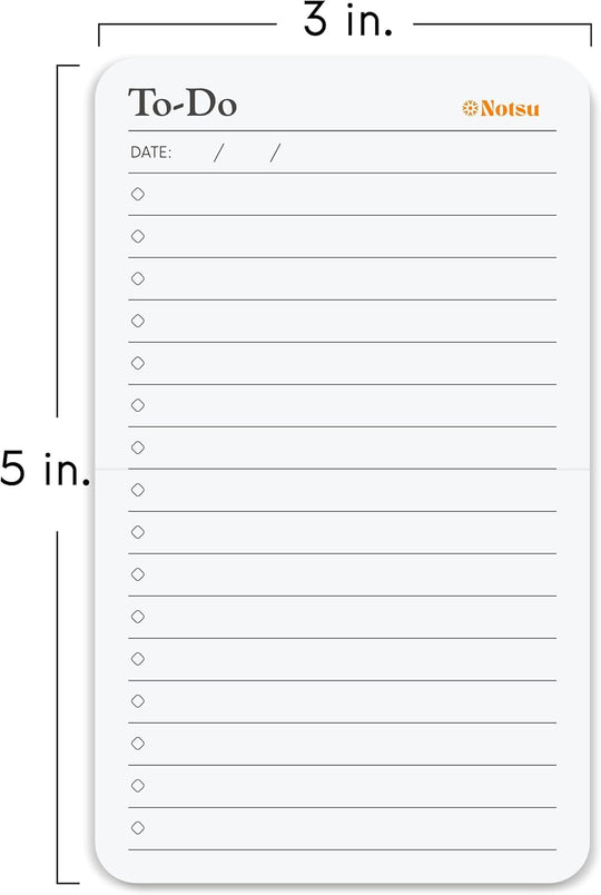 Notsu : To Do List : Grid Index Cards 3x5
