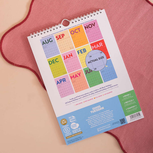 2026–2027 A4 Academic Year Calendar | Colourburst | August Start