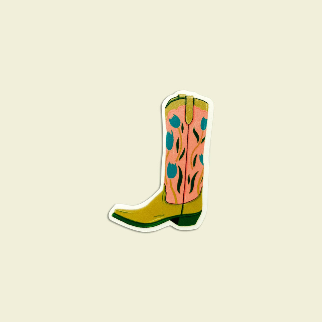 Artbaby : Floral Western Cowgirl Boot Sticker