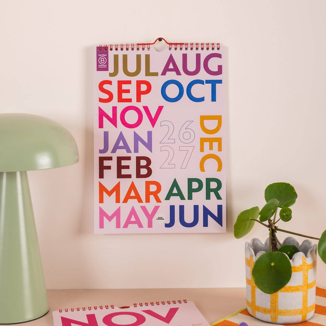 2026 - 2027 A4 Mid-Year Calendar | Simply Bright