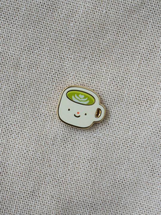 Natamori : enamel pin : Matcha latte
