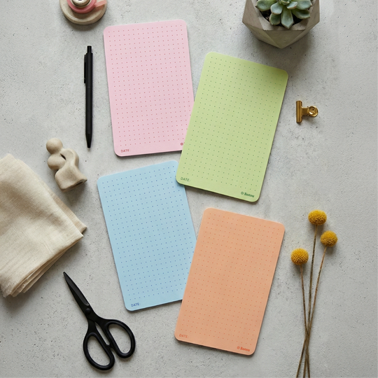 Notsu : Note Cards 3x5in : Chroma Colored Dot Grid