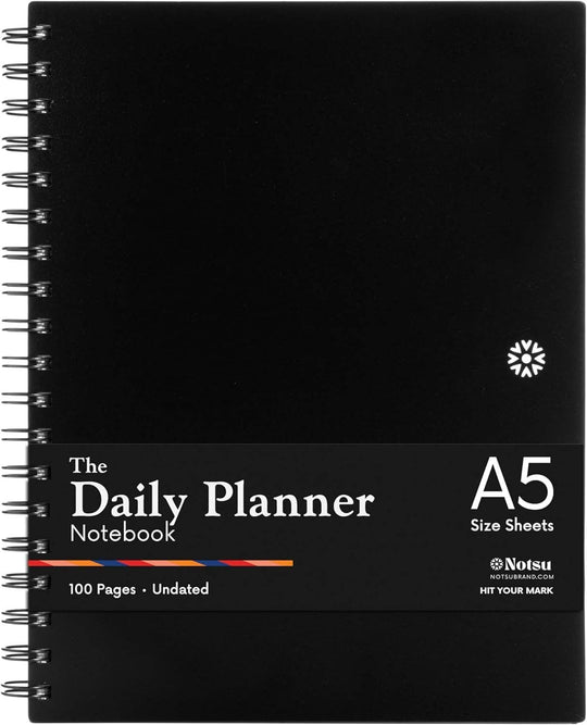 Notsu : Undated Daily Planner Notebook : A5