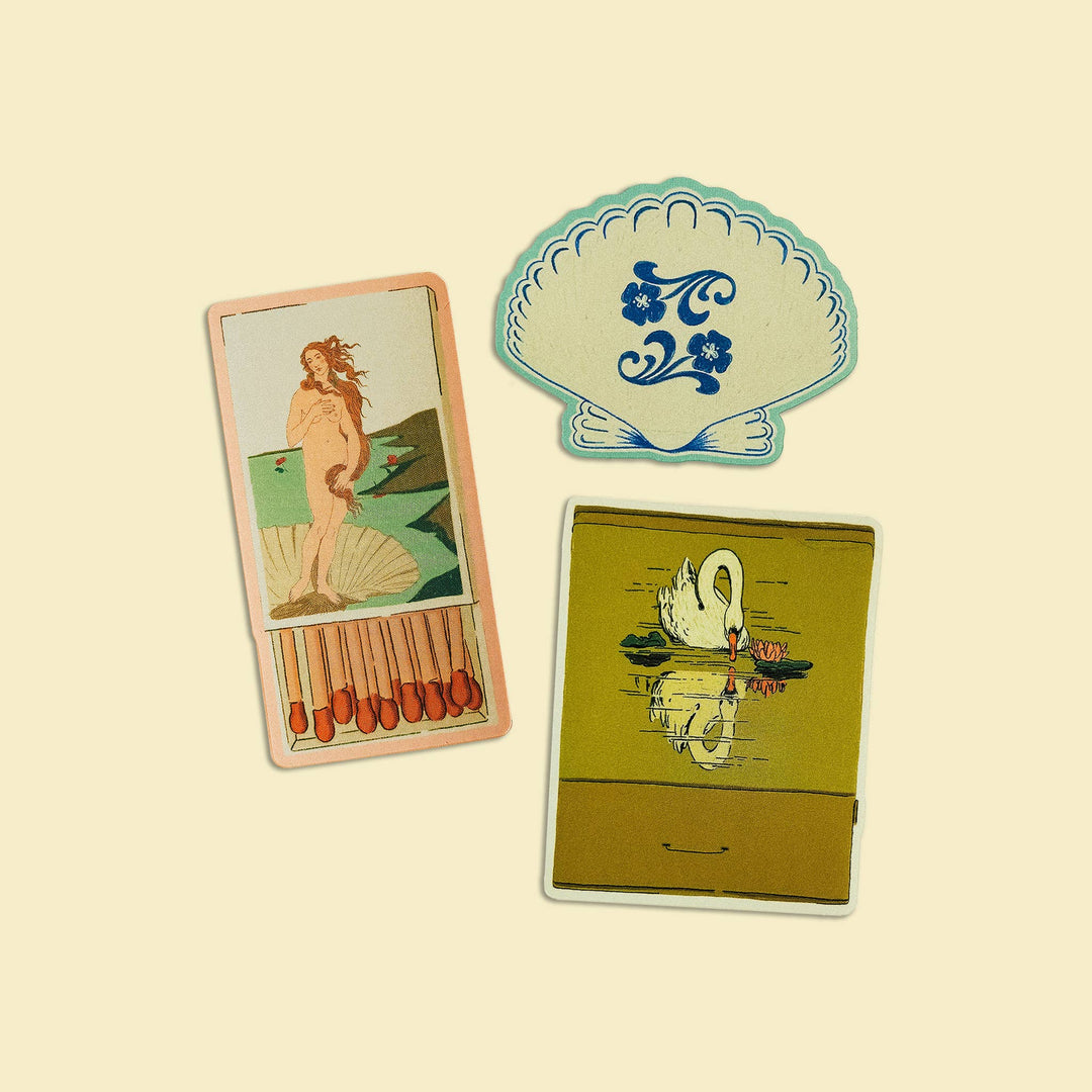 Artbaby : Vintage Floral Seashell Sticker