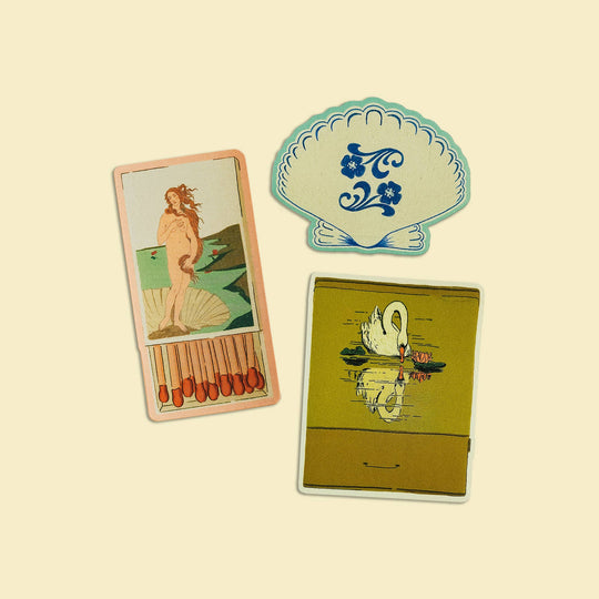 Artbaby : Vintage Floral Seashell Sticker