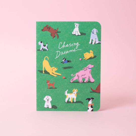 Egg Press Manufacturing : Dog Park Chasing Dreams B6 Blank Notebook