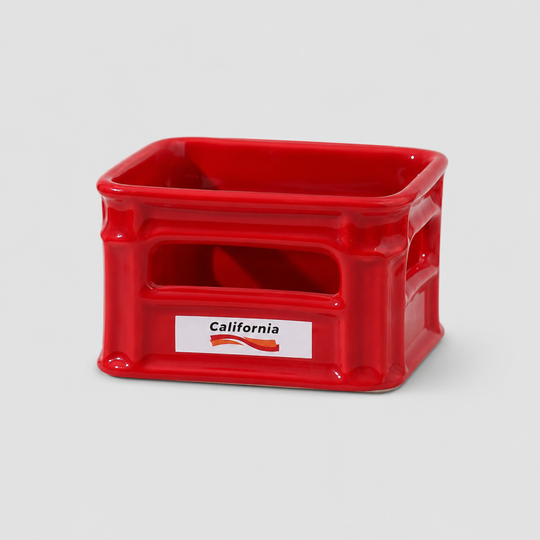 Dayla : Creative Ceramic Crate‑Shaped Snack Bowl