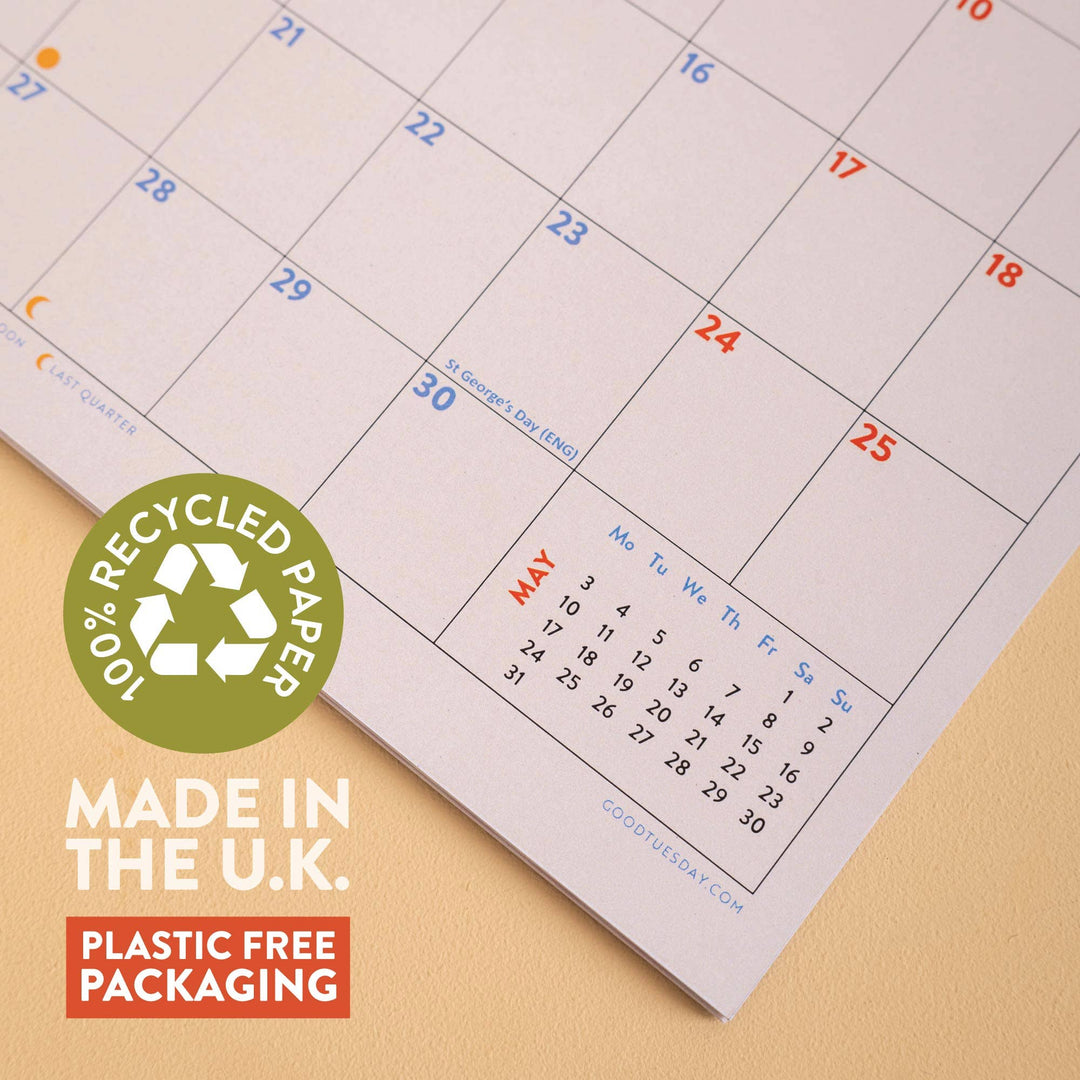 2027 Compact Wall Calendar | Love of Pasta