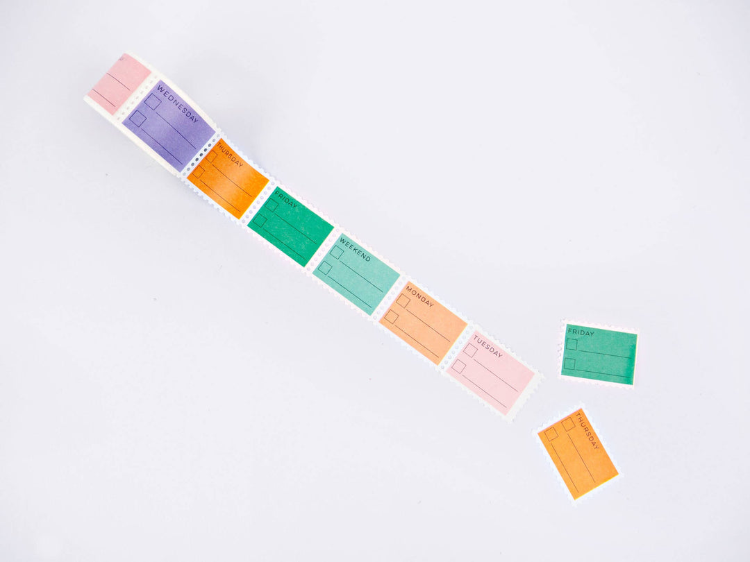 The Completist : Pastel Days of the Week Stamp Washi Tape