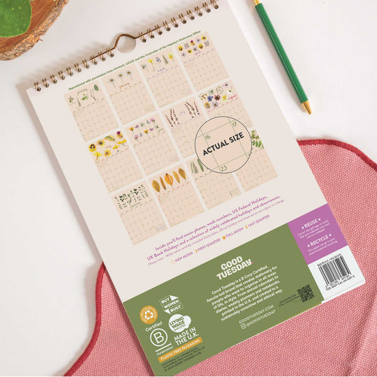 2027 Calendar | Garden Botanicals | A4 | Sunday Start
