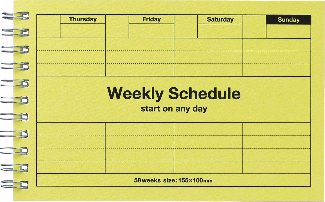 Mark's : Pocket Size Weekly Planner Undated 58 Weeks Dayfree