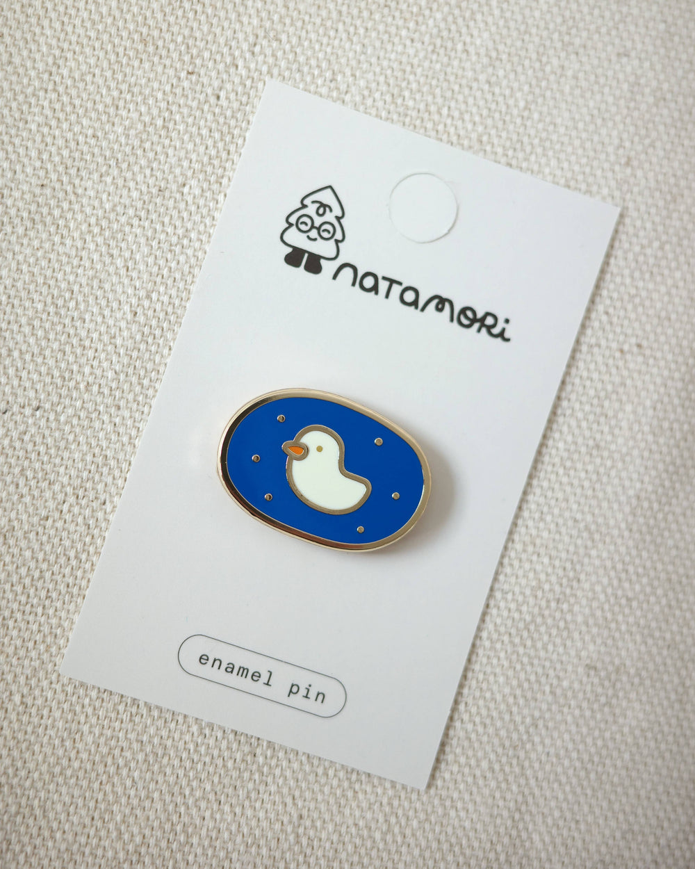 Natamori :  enamel pin : Lake duck