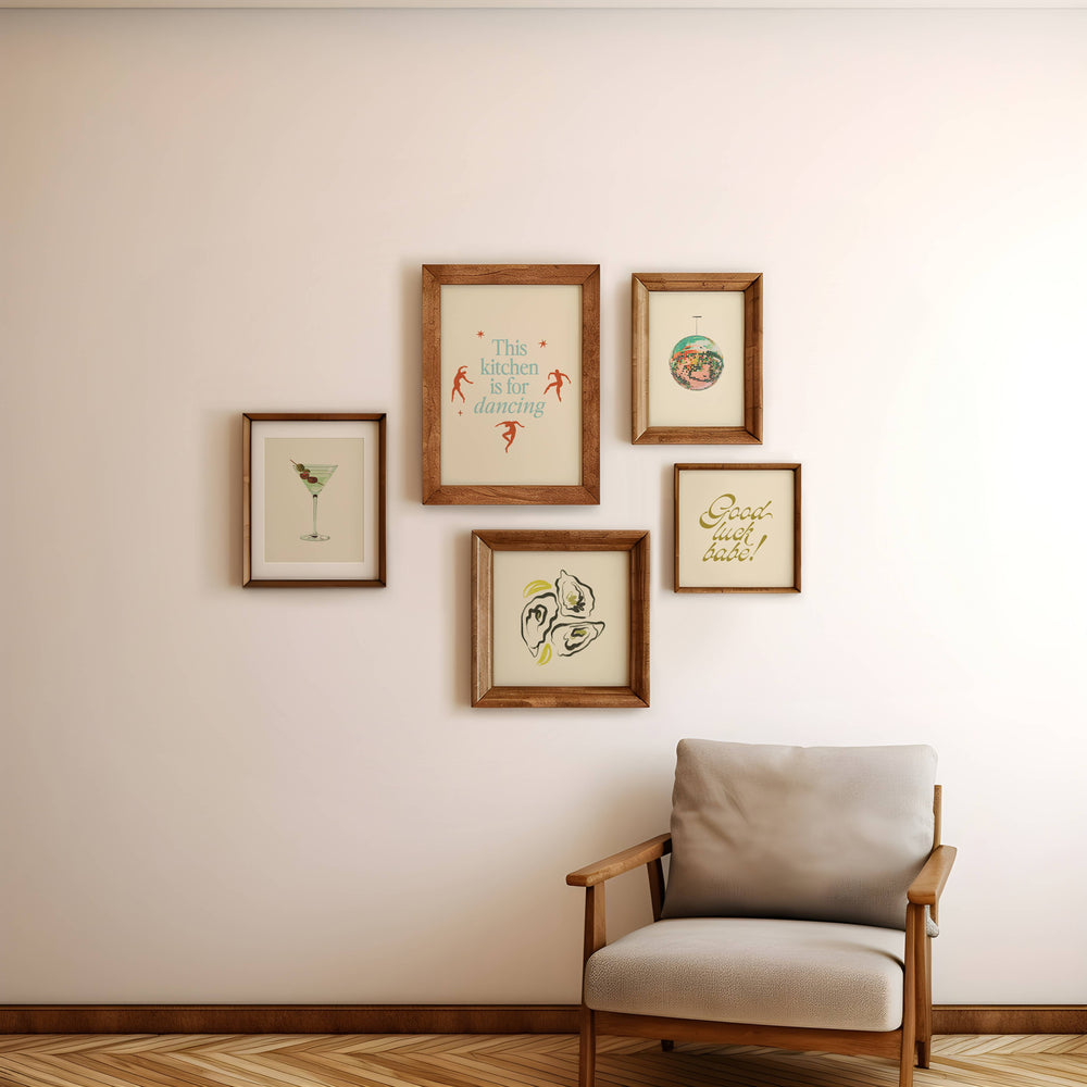 Artbaby : Vintage Discoball/Mirrorball Art Print
