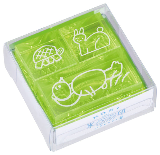 KING JIM : KORI JIRUSHI Color Acrylic Stamp : 3pcs Set