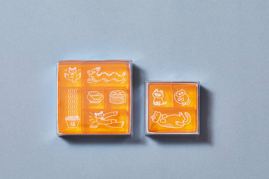 KING JIM : KORI JIRUSHI Color Acrylic Stamp : 6pcs Set