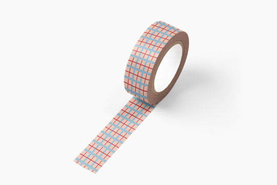 Ruff House : Plaid Washi Tape : Sunset Pink