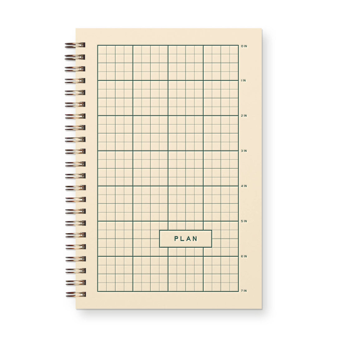 Ruff House : Ruler Grid Undated Weekly Planner Journal