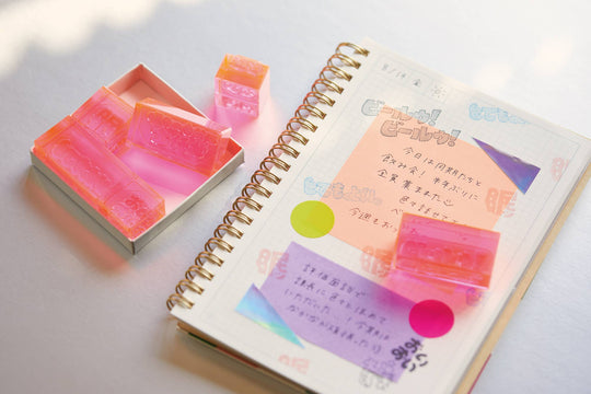 KING JIM : KORI JIRUSHI Color Acrylic Stamp : 3pcs Set