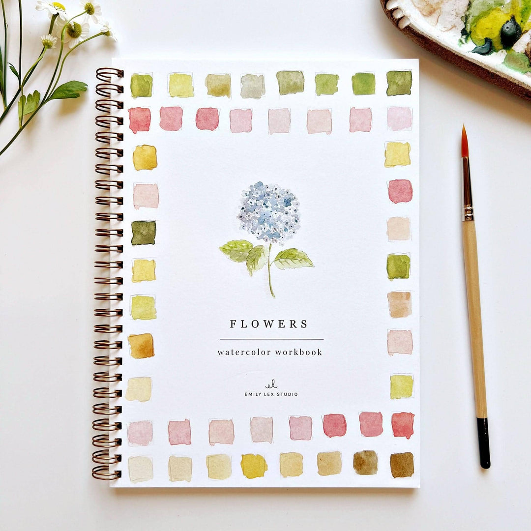 Emily Lex :  Flowers watercolour workbook