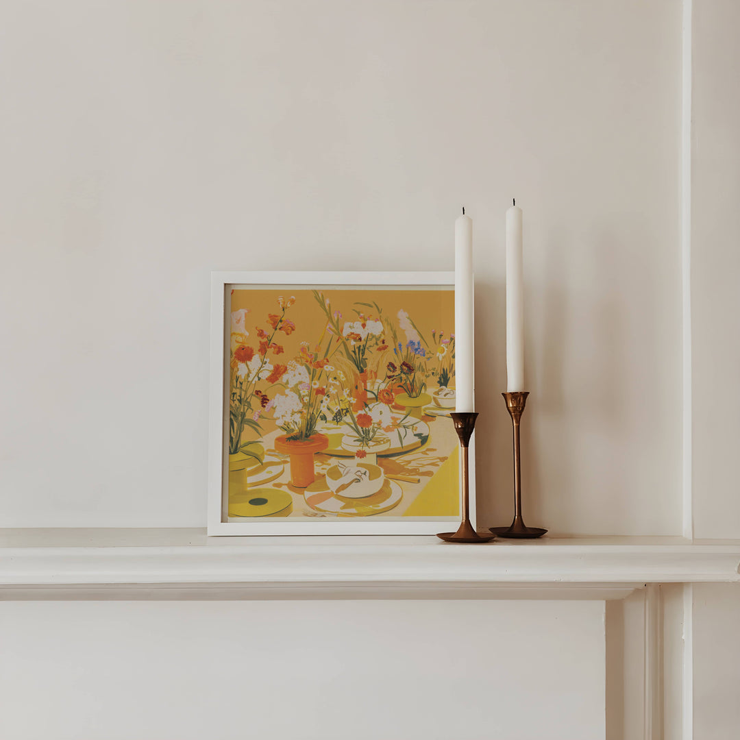 Artbaby : Abstract Floral Tablescape Art Print