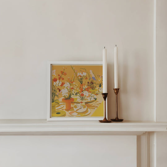 Artbaby : Abstract Floral Tablescape Art Print