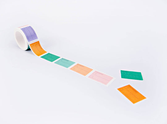 The Completist : Pastel Days of the Week Stamp Washi Tape