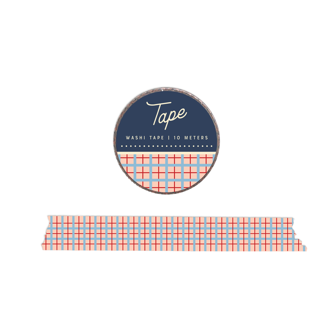 Ruff House : Plaid Washi Tape : Sunset Pink