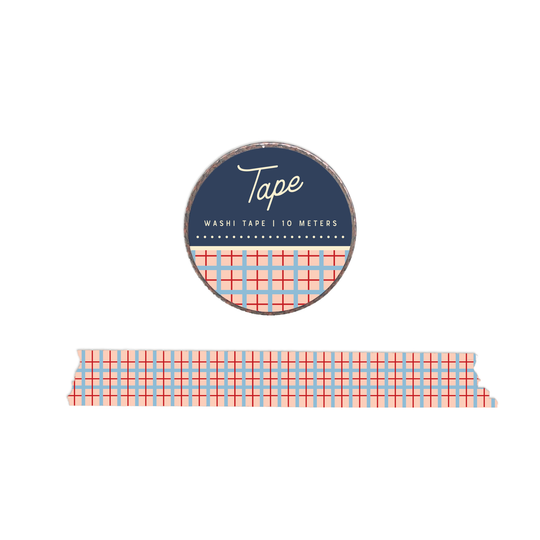 Ruff House : Plaid Washi Tape : Sunset Pink