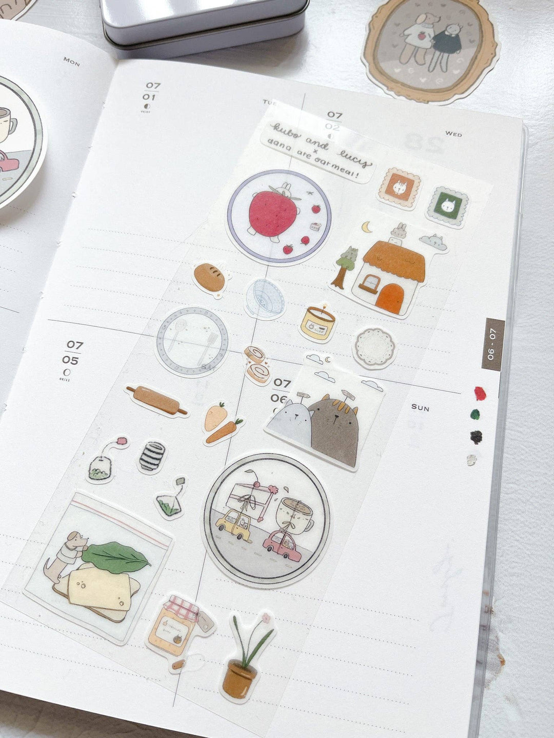 Kuboandlucy x Dana Ate Oatmeal | A Day with Friends Sticker Sheet