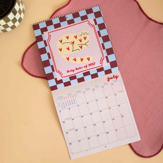 2027 Compact Wall Calendar | Arty Cats