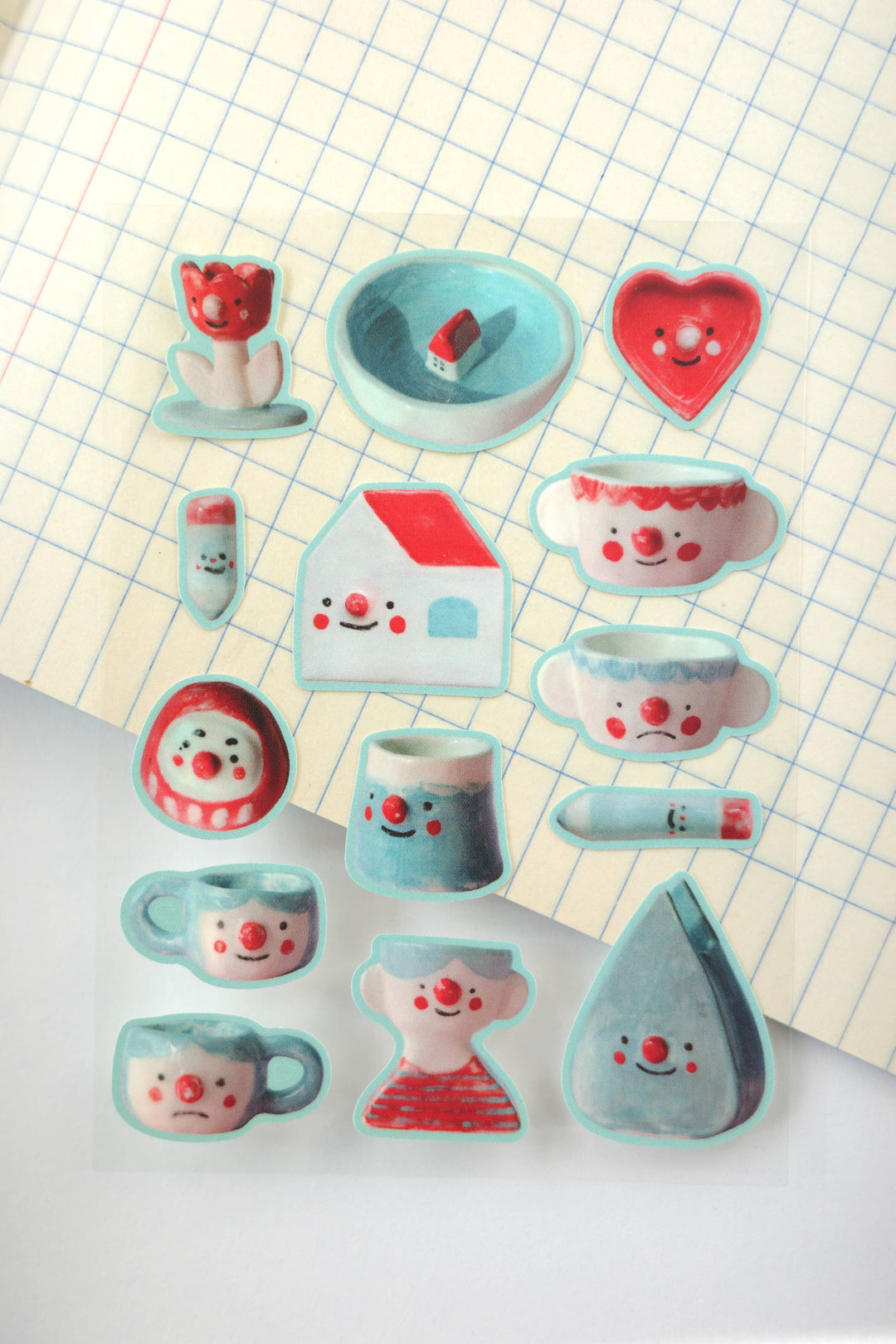 Natamori : Sticker Sheet : Red & Blue