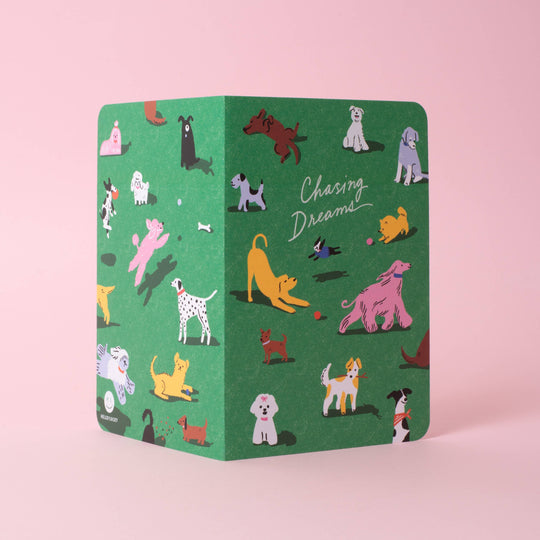 Egg Press Manufacturing : Dog Park Chasing Dreams B6 Blank Notebook