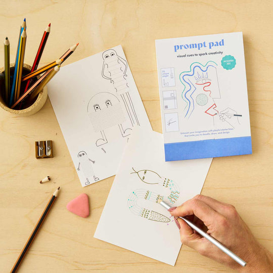 Modern Art Prompt Pad - Creative Sketchbook and Mindful Drawing Pad